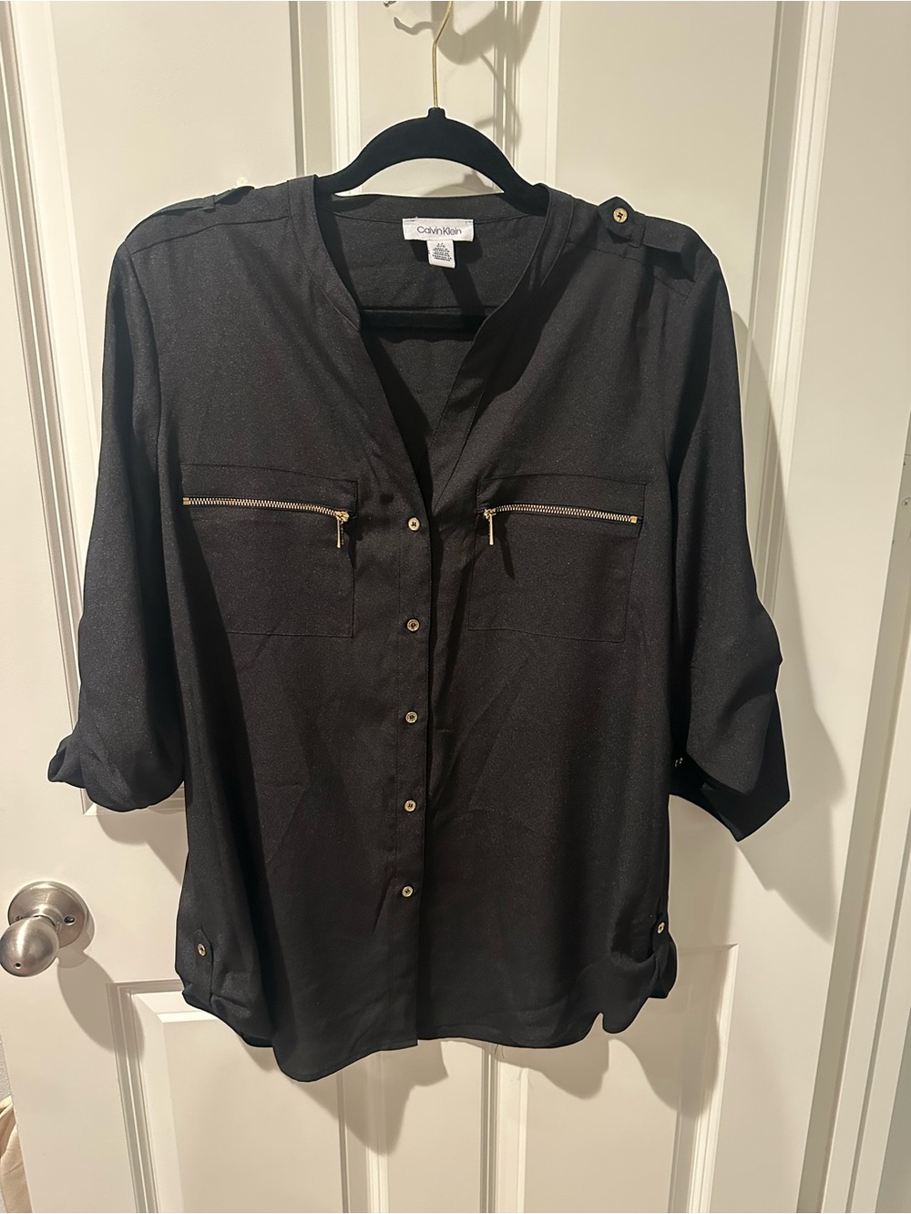 Calvin Klein Black Crewneck Top